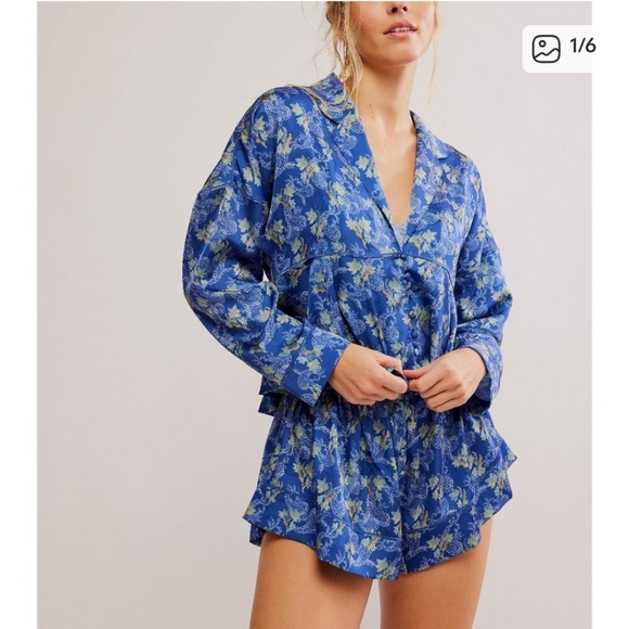 Free People " Beauty Sleep" PJ Set - Picture 1 of 5